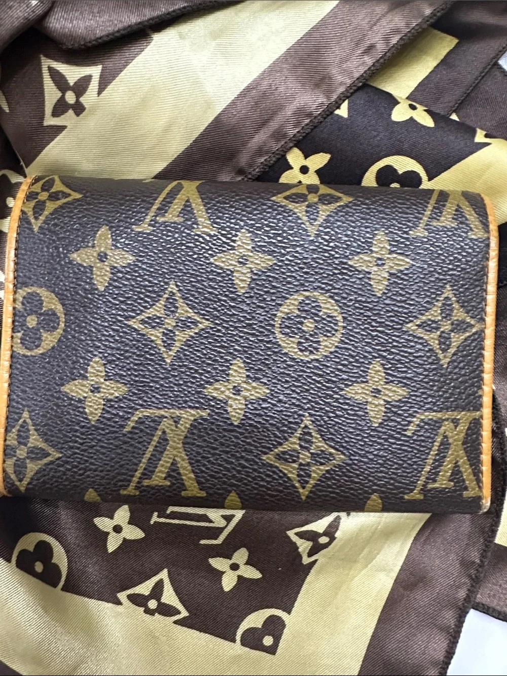 Louis Vuitton Monogram Trifold Wallet in Brown and Tan